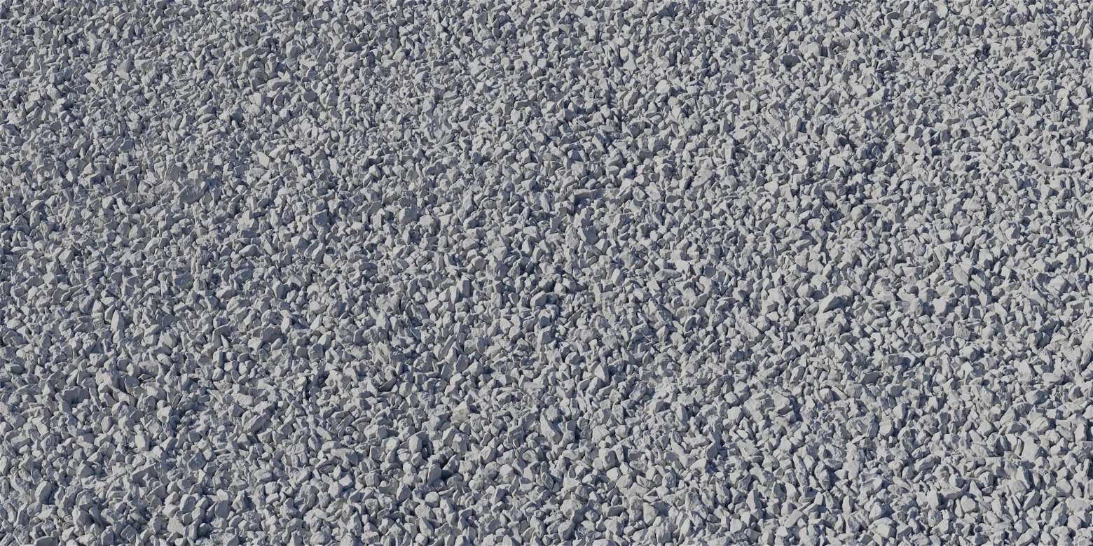 Close-up of clean crushed gravel used as free-draining backfill